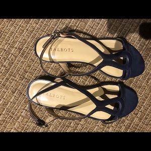 Talbots navy strappy sandals. Never worn